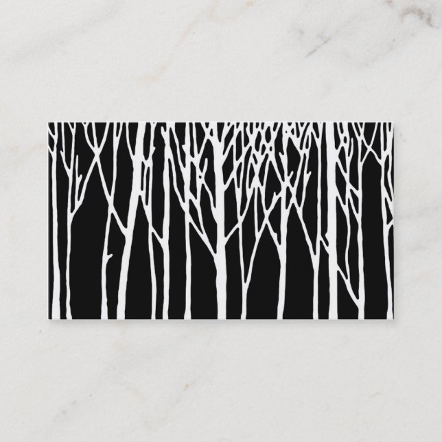 Birch Forest by Leslie Peppers Business Card (Front)