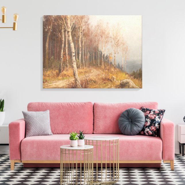 Birch Forest – Hugo Mühlig Canvas Print (Insitu(LivingRoom))