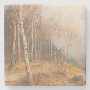 Birch Forest – Hugo Mühlig Stone Coaster