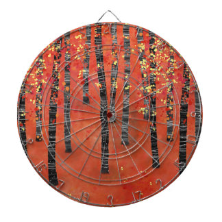 Birch Forest Landscape Dartboard