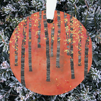 Birch Forest Landscape Ornament