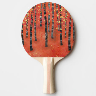 Birch Forest Landscape Ping Pong Paddle