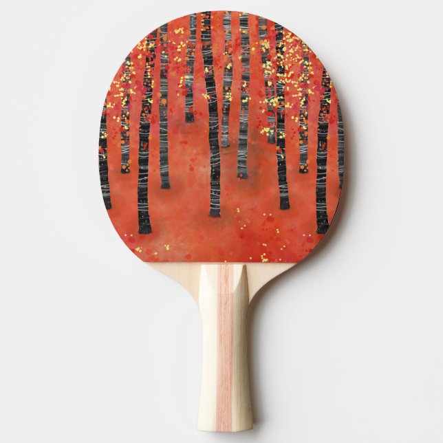 Birch Forest Landscape Ping Pong Paddle (Front)