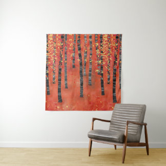 Birch Forest Landscape Tapestry