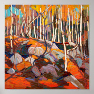 Birch Grove, Autumn Tom Thompson Poster