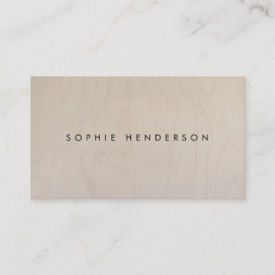 Birch Plywood   Light Wood Grain Modern Business Card