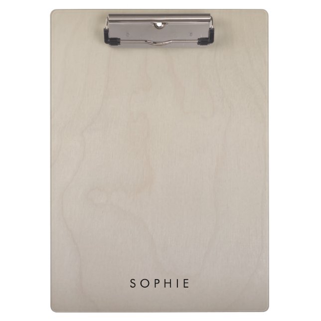 Birch Plywood | Light Wood Grain Modern Clipboard (Front)