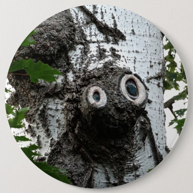 Birch Soul Tree Magic Face Photography Round Badge (Front)