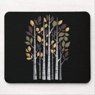 Birch Tree Autumn Lover Fall Season Autumn Leaves  Mouse Mat