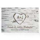 Birch Tree Bark Country Rustic Wedding Guest Book