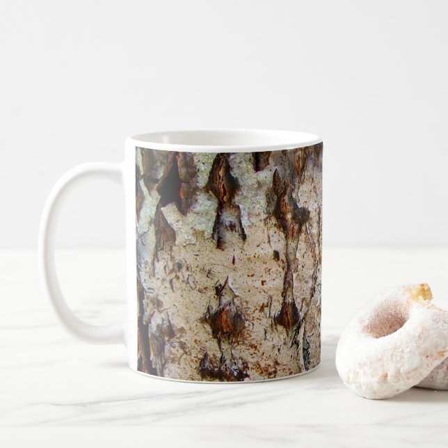 Birch Tree Bark Mug (With Donut)