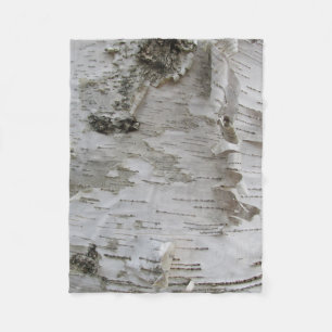 Birch Tree Bark Peeled Old Photo Art Fleece Blanket