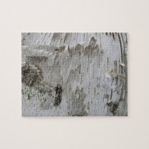 Birch Tree Bark Peeled Old Photo Art Jigsaw Puzzle