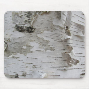 Birch Tree Bark Peeled Old Photo Art Mouse Mat