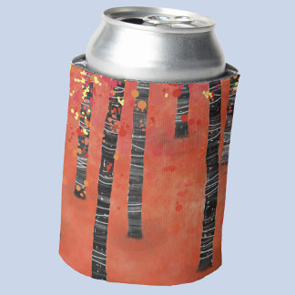 Birch Tree Forest Can Cooler