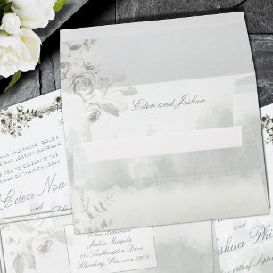 Birch Tree Forest Chuppah Wedding Envelope