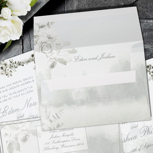 Birch Tree Forest Chuppah Wedding Envelope (Birch Tree Forest Chuppah Wedding Invitation Envelope. Invitation sold separately.)