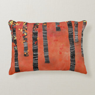Birch Tree Forest Landscape Decorative Cushion