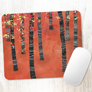 Birch Tree Forest Mouse Mat