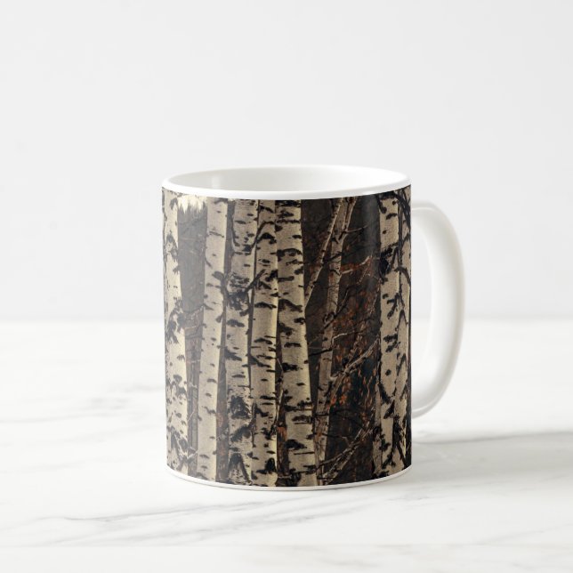 Birch Tree Forest Nature Coffee Mug (Front Right)