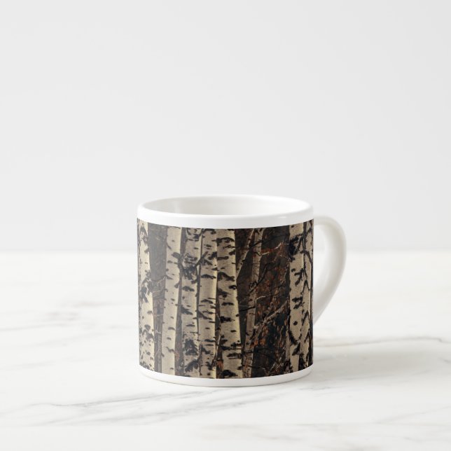 Birch Tree Forest Nature Espresso Cup (Front Right)
