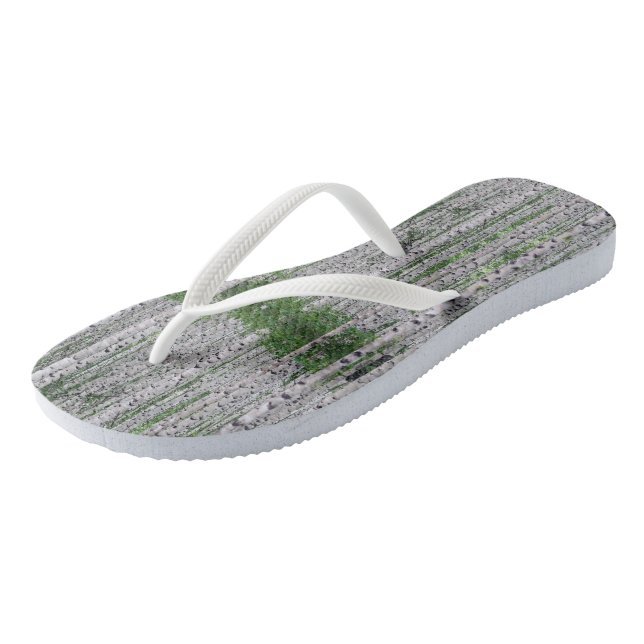 Birch Tree Forest Nature Flip Flops (Angled)