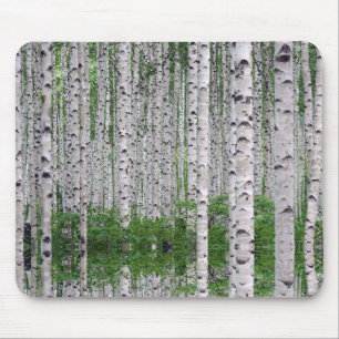 Birch Tree Forest Nature Mouse Mat