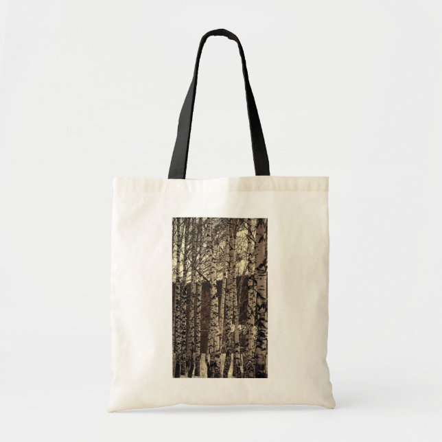 Birch Tree Forest Nature Tote Bag (Front)