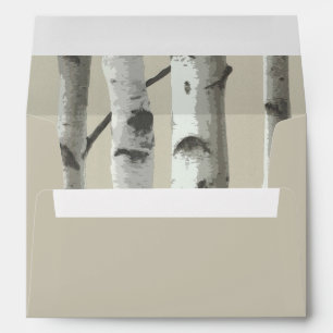 Birch Tree Greeting Cards Matching Envelope