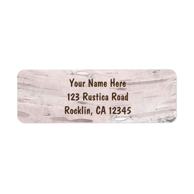 Birch Tree & Heart Rustic Simple Minimal Wedding (Front)