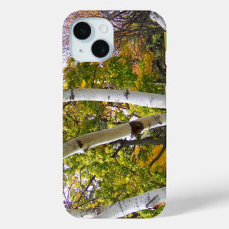 Birch Tree in the Park iPhone 15 Case