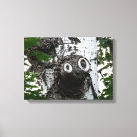 Birch  Tree Magic Face Photography Canvas Print