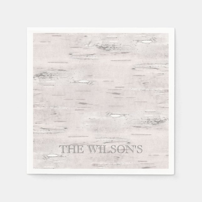 Birch Tree Natural NAME Outdoors Nuetrals Aspen Napkin (Front)