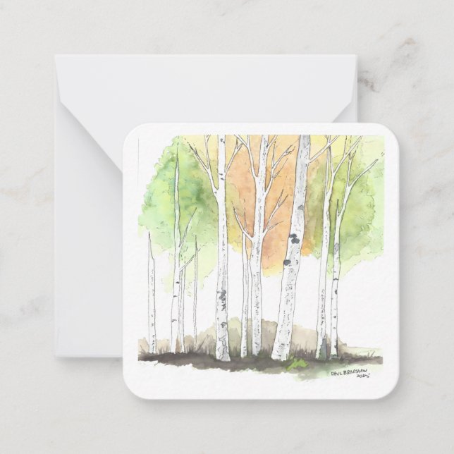 Birch tree note cards (Front)