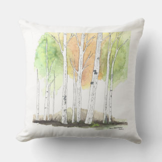 birch tree pillow