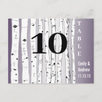 Birch Tree Playbill Fonts Wedding Table Number