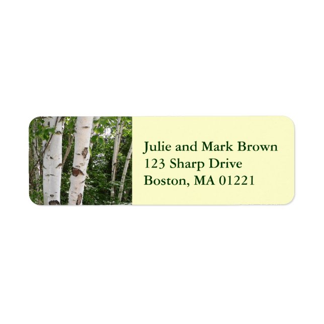 Birch Tree Return Address Label (Front)