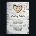 Birch Tree Rustic Country Wedding Insert Cards<br><div class="desc">Birch Tree Rustic Country Wedding Insert Cards - features a white birch bark background with shades of brown, grey, black and other neutral colours. The design also features a realistic carved heart on the birch bark that you can "carve" your initials and event date into and modern typography fonts, for...</div>