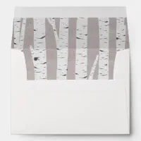 Modern Birch Tree Wedding 5x7 Envelope