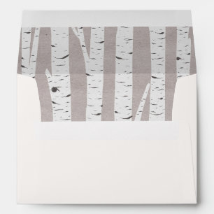 Birch Tree Rustic Nature Custom Wedding Invitation Envelopes