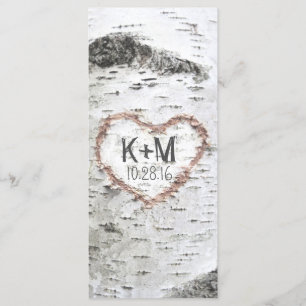 BIRCH TREE RUSTIC WEDDING PROGRAMS PROGRAMME