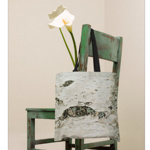 Birch Tree Trunk Nature Tote Bag