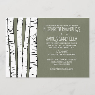 Birch Tree Wedding Invitations
