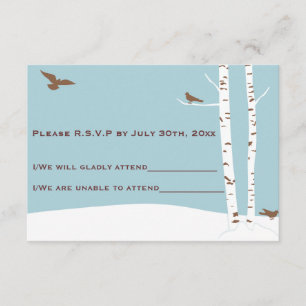 Birch Tree Wedding R.S.V.P Cards