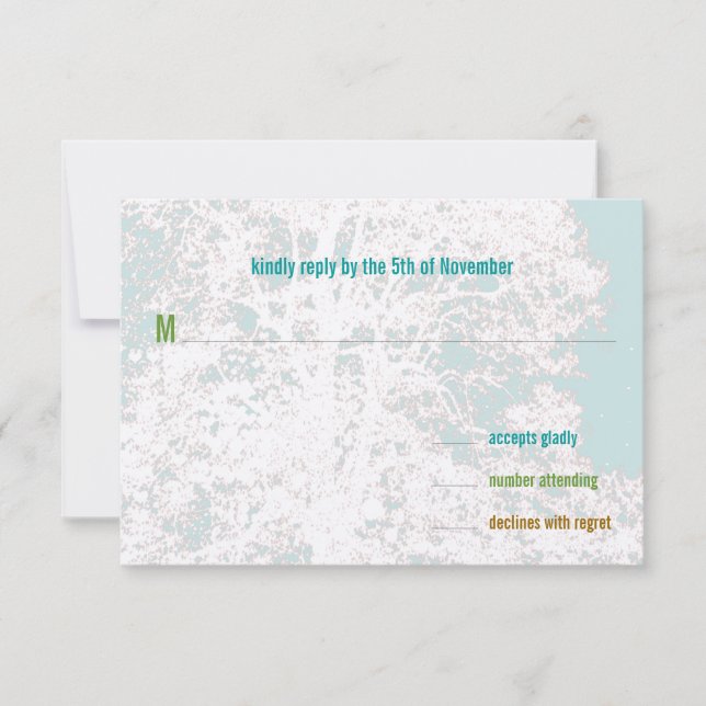Birch Tree Western Saddle  RSVP Card (Front)