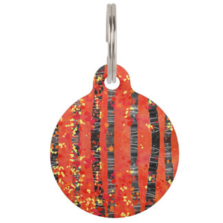 Birch Treed Woodland Pet Tag