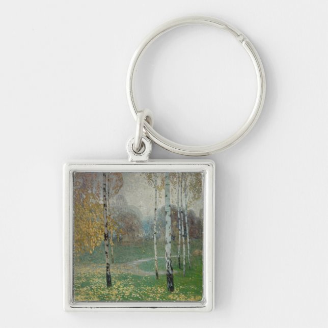 Birch Trees, 1904 (oil on canvas) Key Ring (Front)