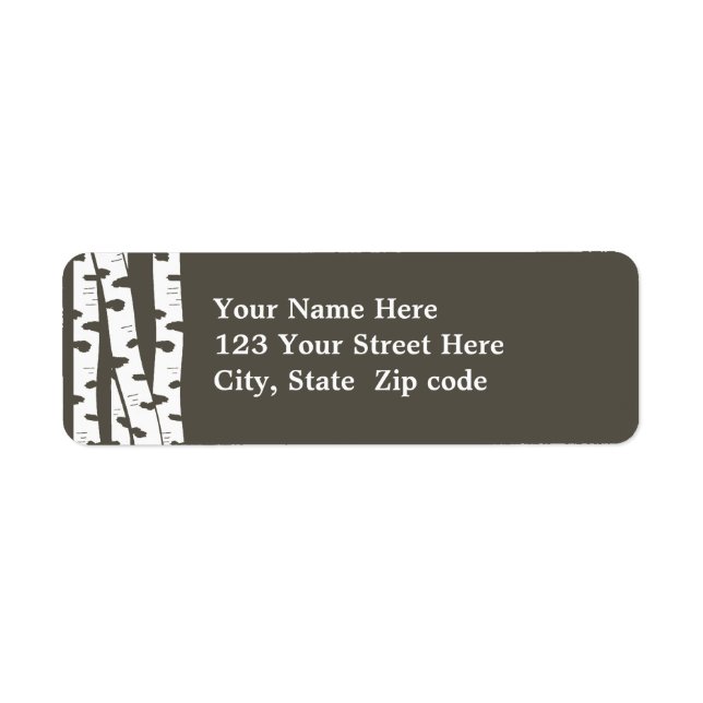 Birch Trees Address or Gift tag (Front)