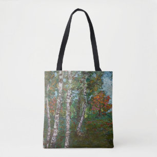 Birch Trees (by Kimon Loghi) Tote Bag