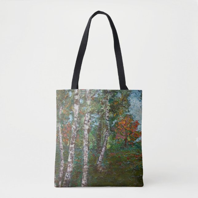 Birch Trees (by Kimon Loghi) Tote Bag (Front)